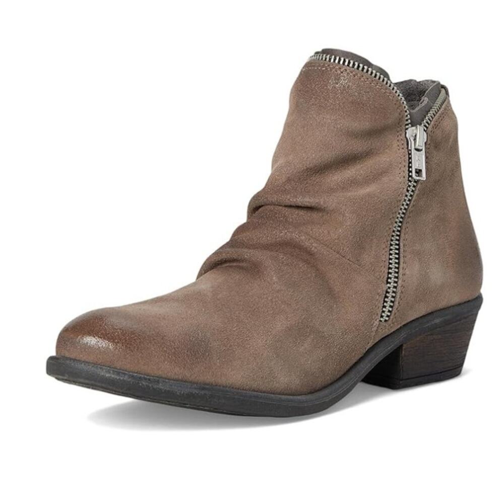 Miz Mooz Womens Camile Booties EU 38 US 7.5-8 Grey Suede EUC